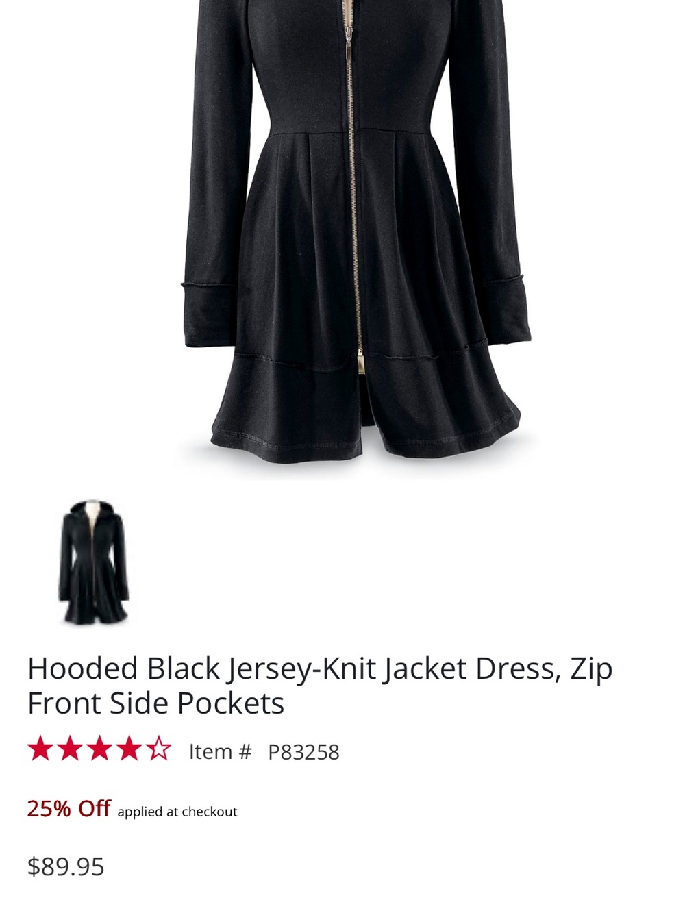 The Pyramid Collection Black Zip Hoodie Jacket - Picture 4 of 9